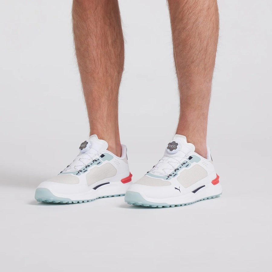 Puma Ignite Elevate 2 Disc Spikeless Golf Shoes - White/Mint