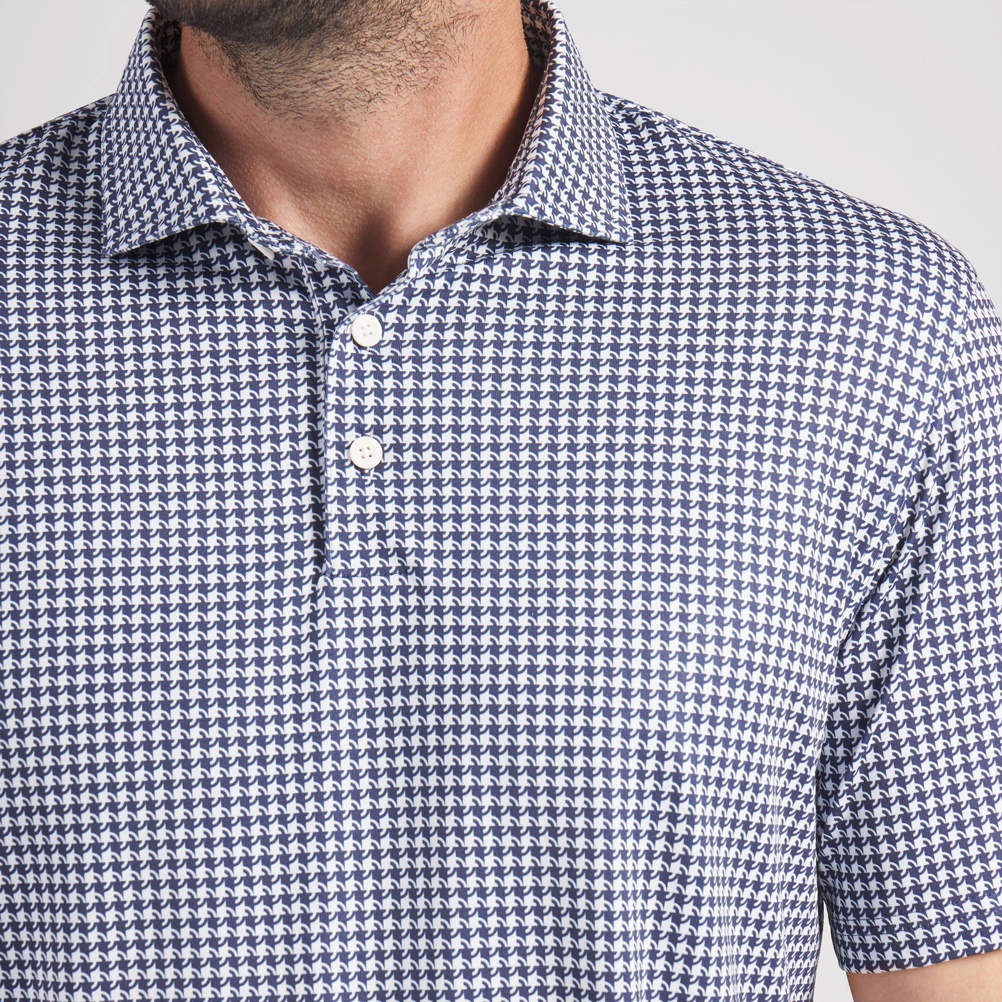 Puma CLOUDSPUN Mono Check BN Golf Polo - Navy