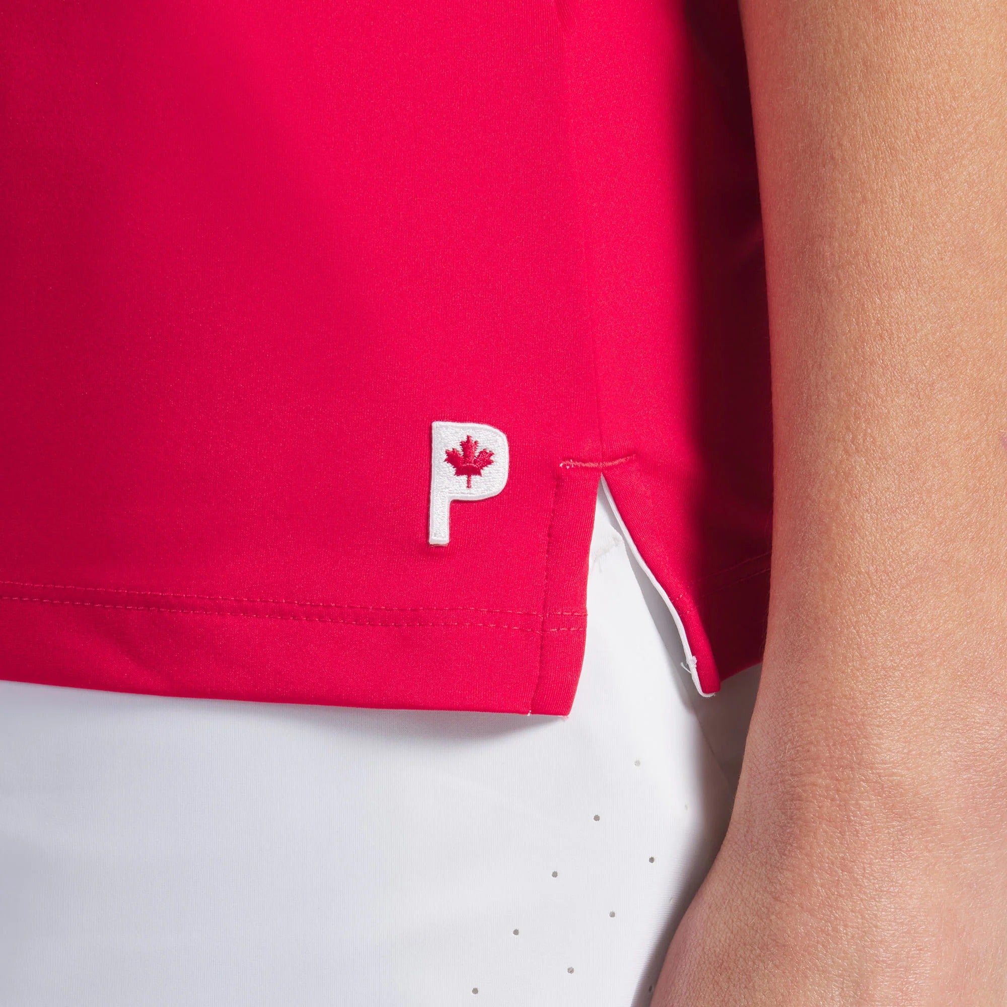 Puma Ladies Maple Leaf Golf Polo - Red