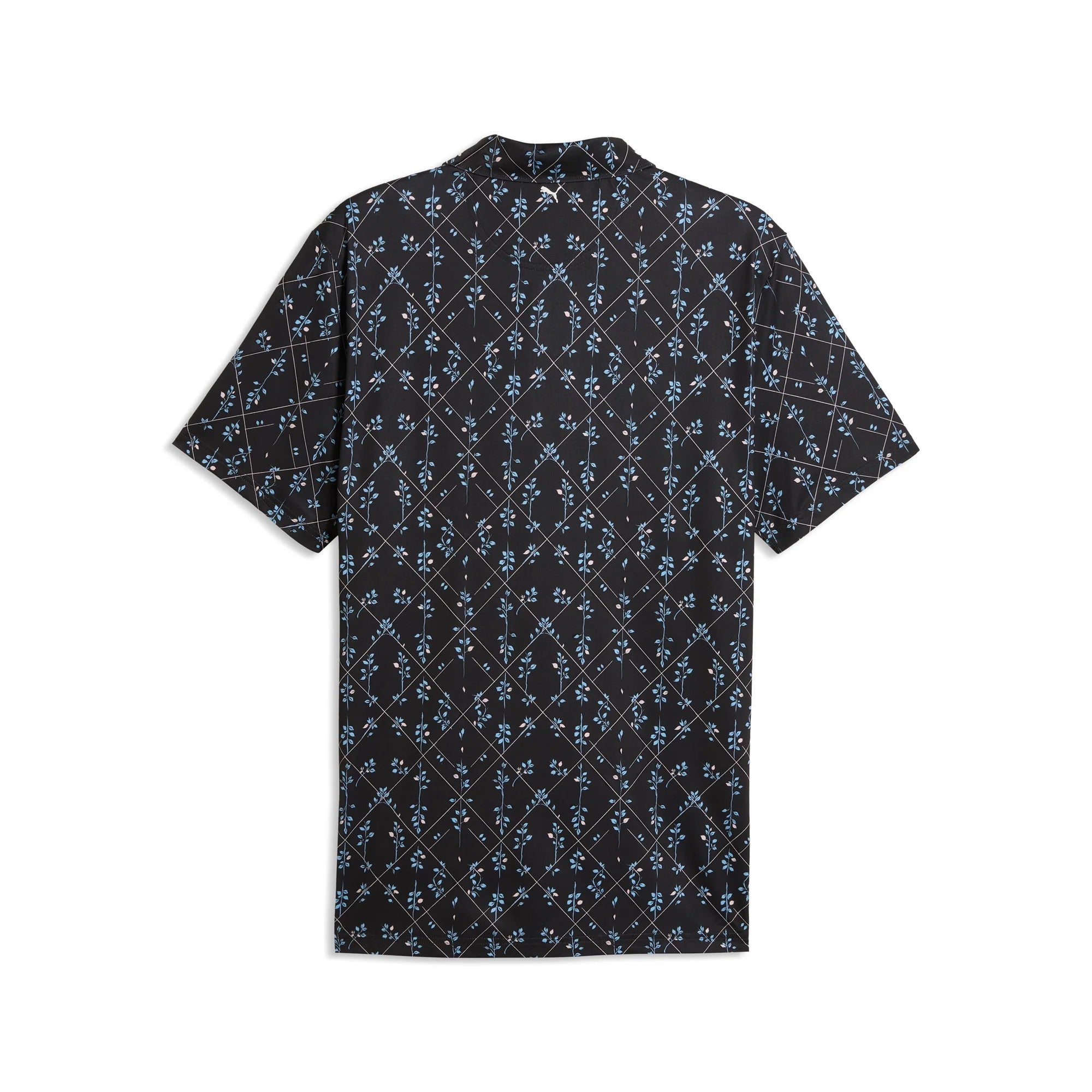 Puma CLOUDSPUN Argyle Bloom BN Golf Polo - Black