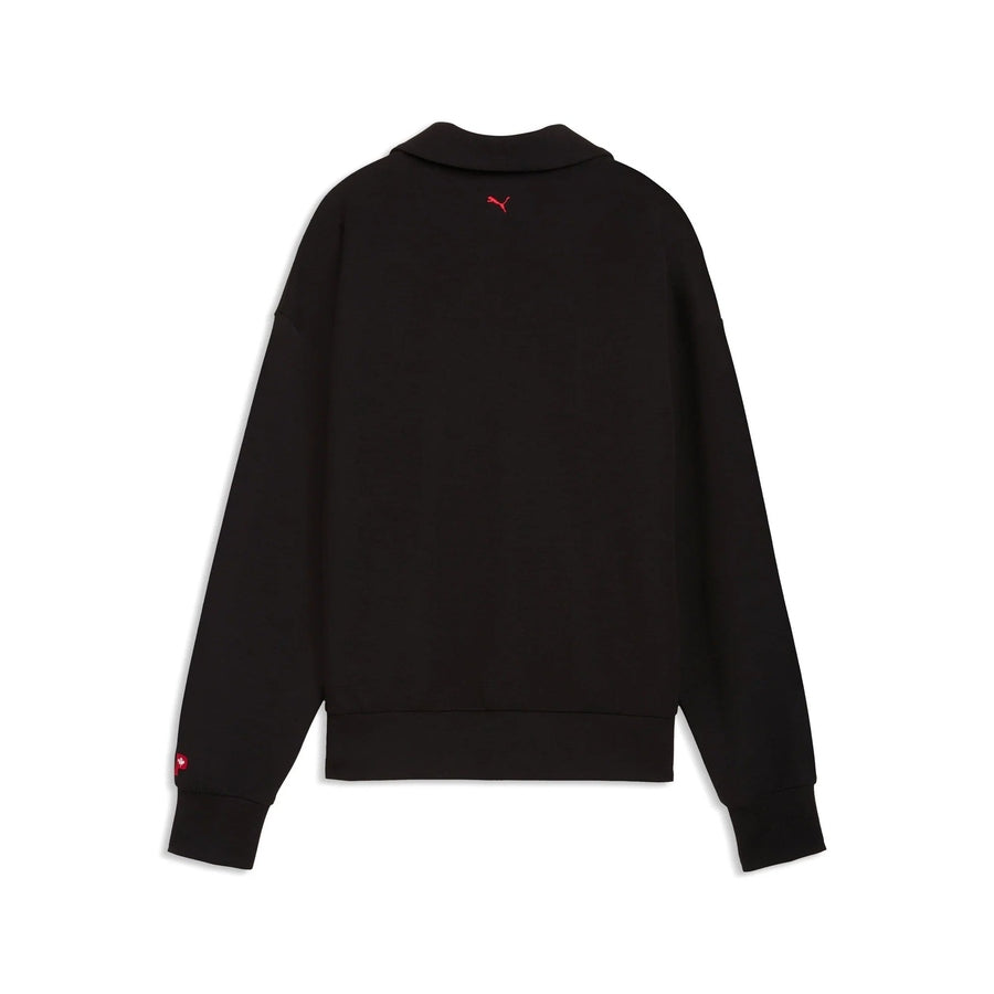 Puma Ladies Maple Leaf 1/4 Zip Pullover - Black