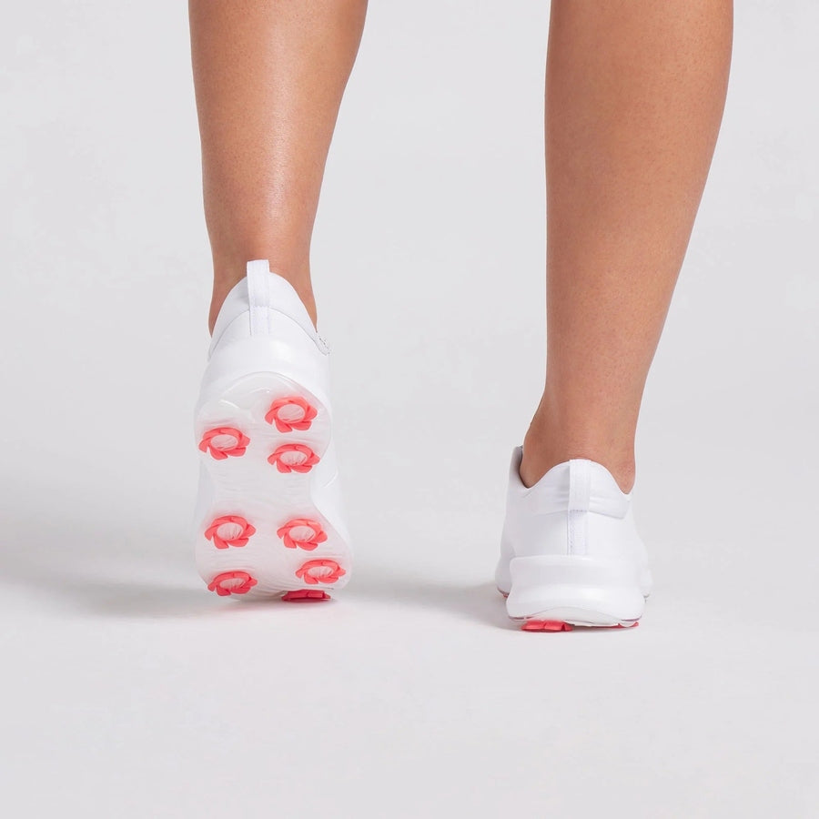 Puma Ladies Ignite Blaze 2 Spiked Golf Shoes - White/Peach