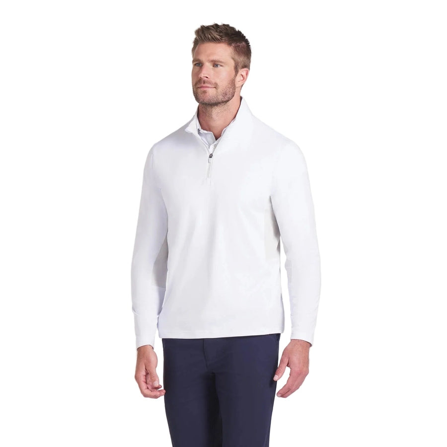 Puma Pure 2.0 1/4 Zip Golf Pullover - White