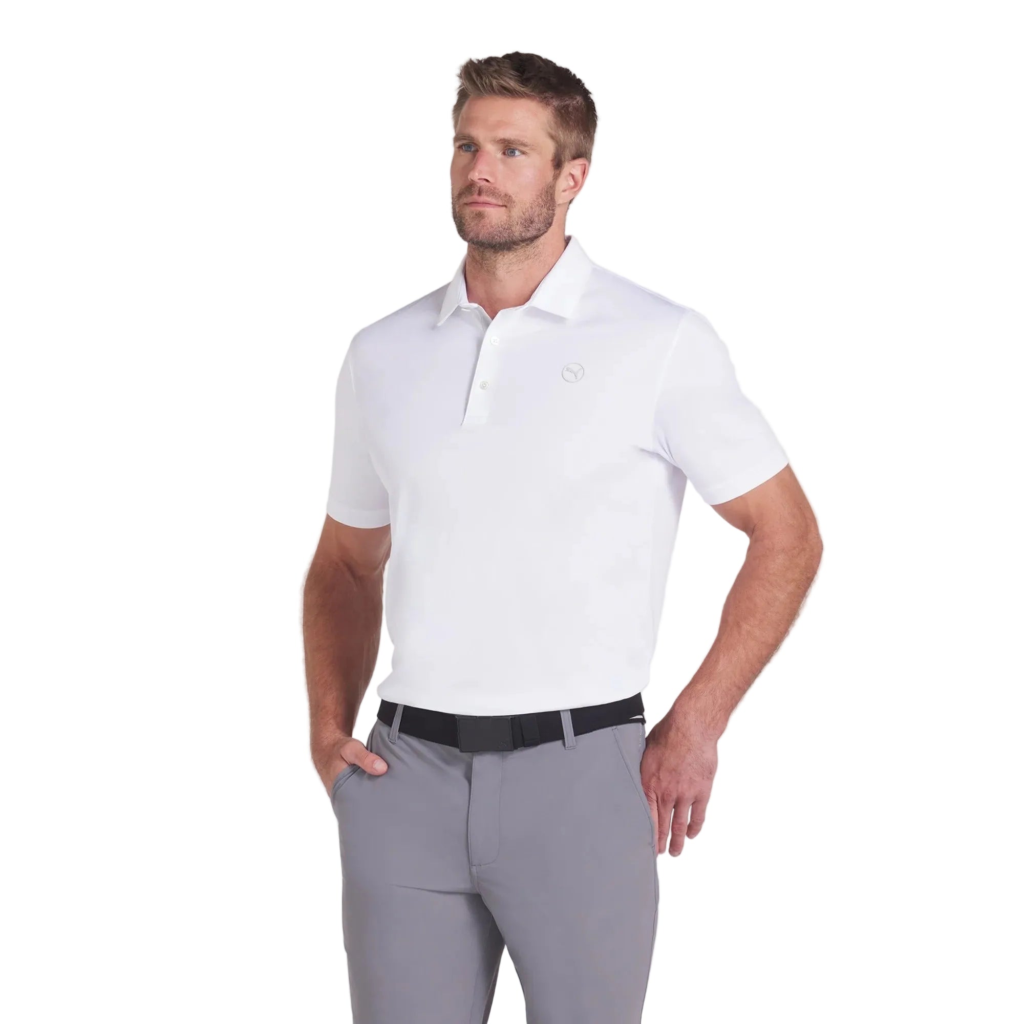 Puma Pure 2.0 LC Golf Polo - White