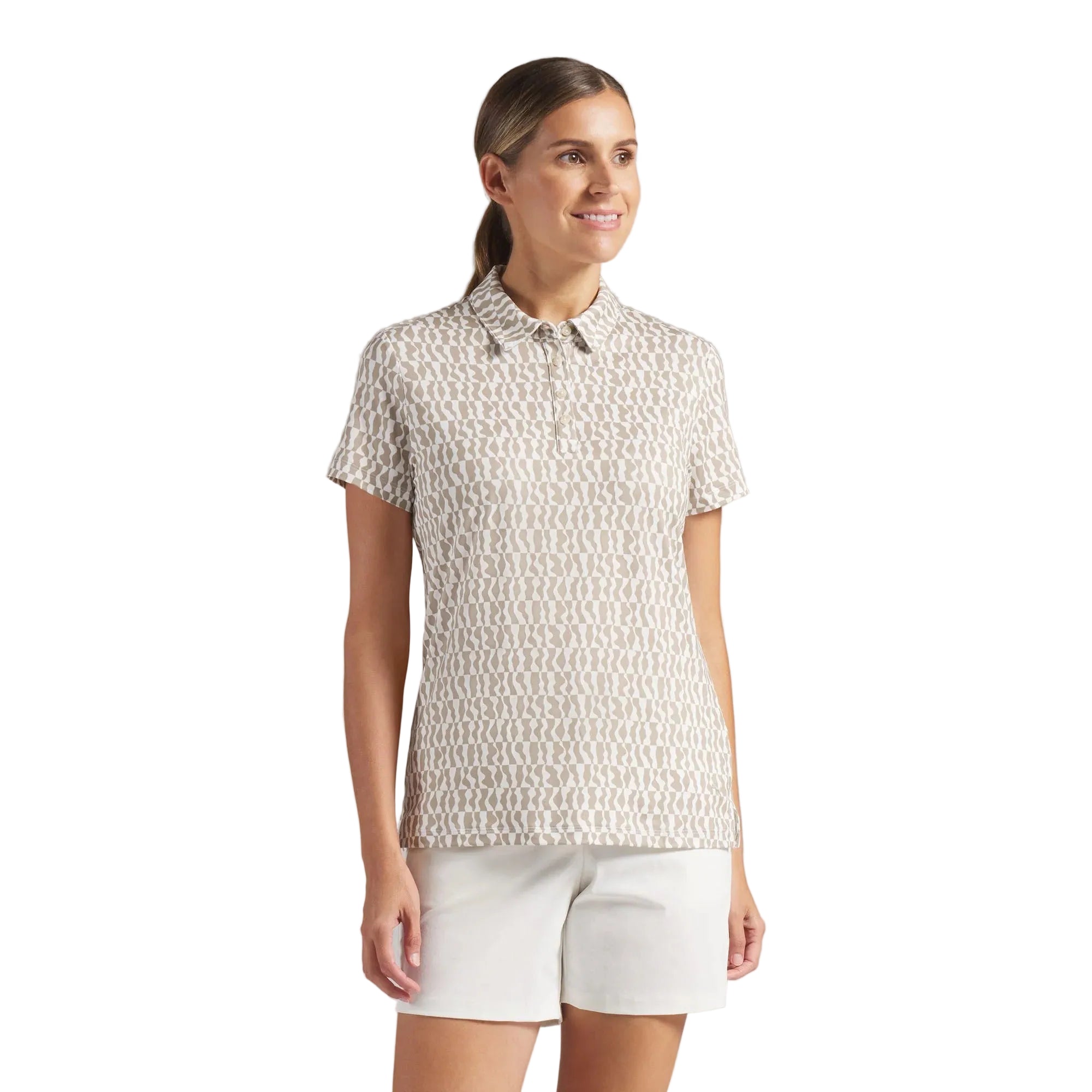 Puma Ladies CLOUDSPUN Wavey Golf Polo - Beige