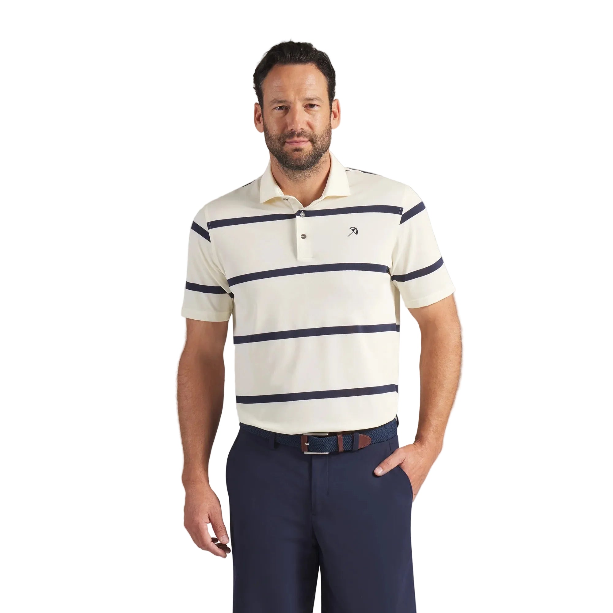 Puma x AP Pique Stripe Golf Polo - Yellow