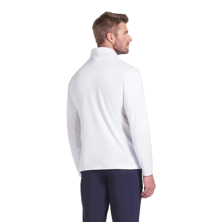 Puma Pure 2.0 1/4 Zip Golf Pullover - White