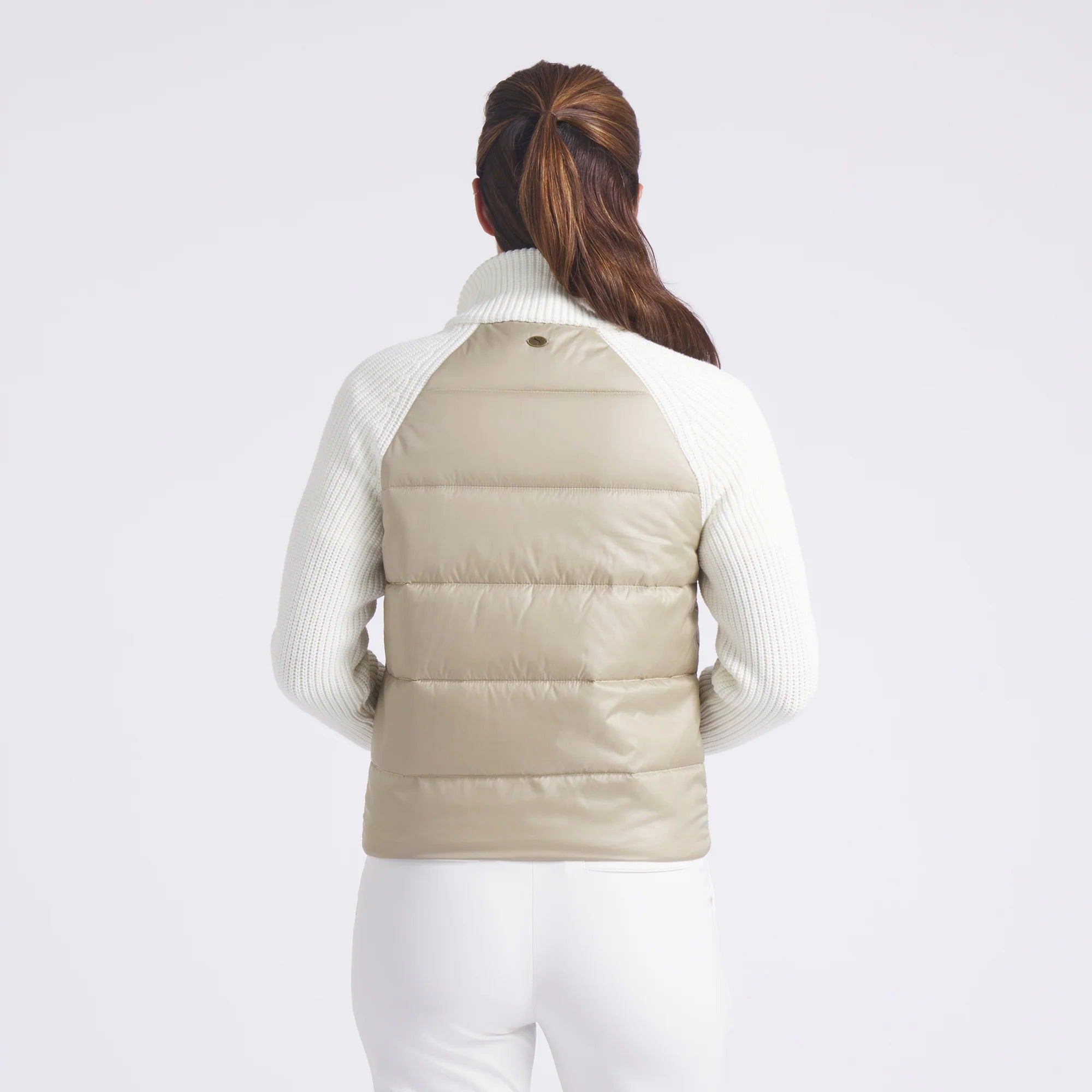 Puma Ladies Hybrid Sweater  Golf Jacket - Beige