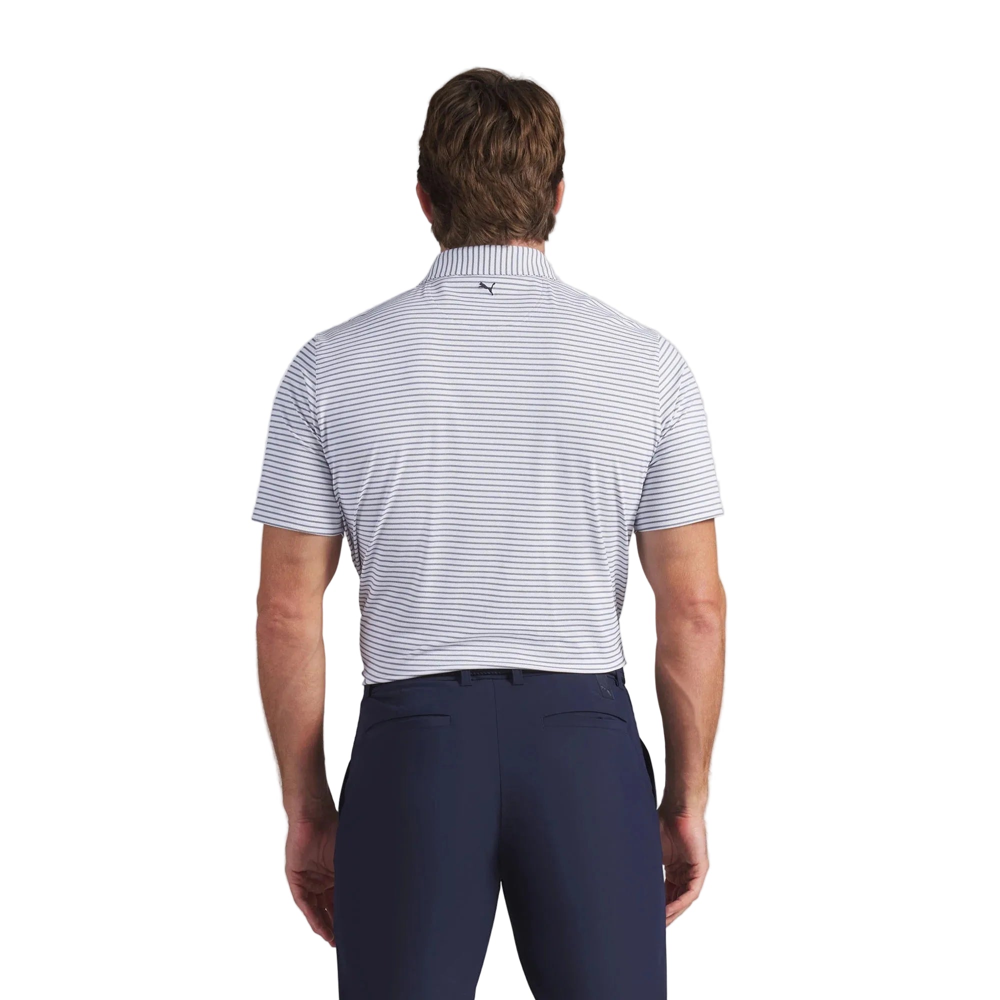 Puma BRRR Stripe Golf Polo - Navy