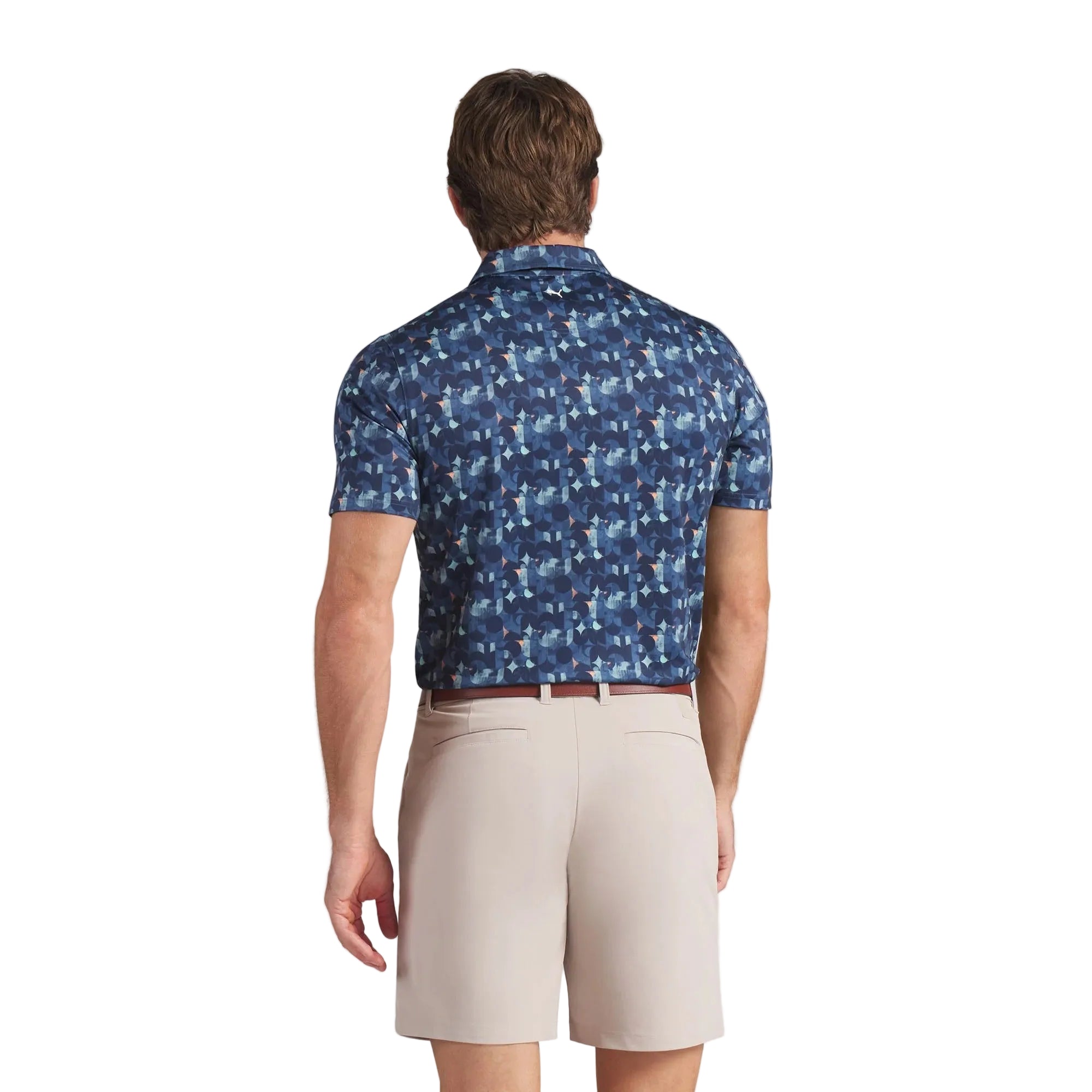 Puma MATTR Deco BN Golf Polo - Navy/Mint