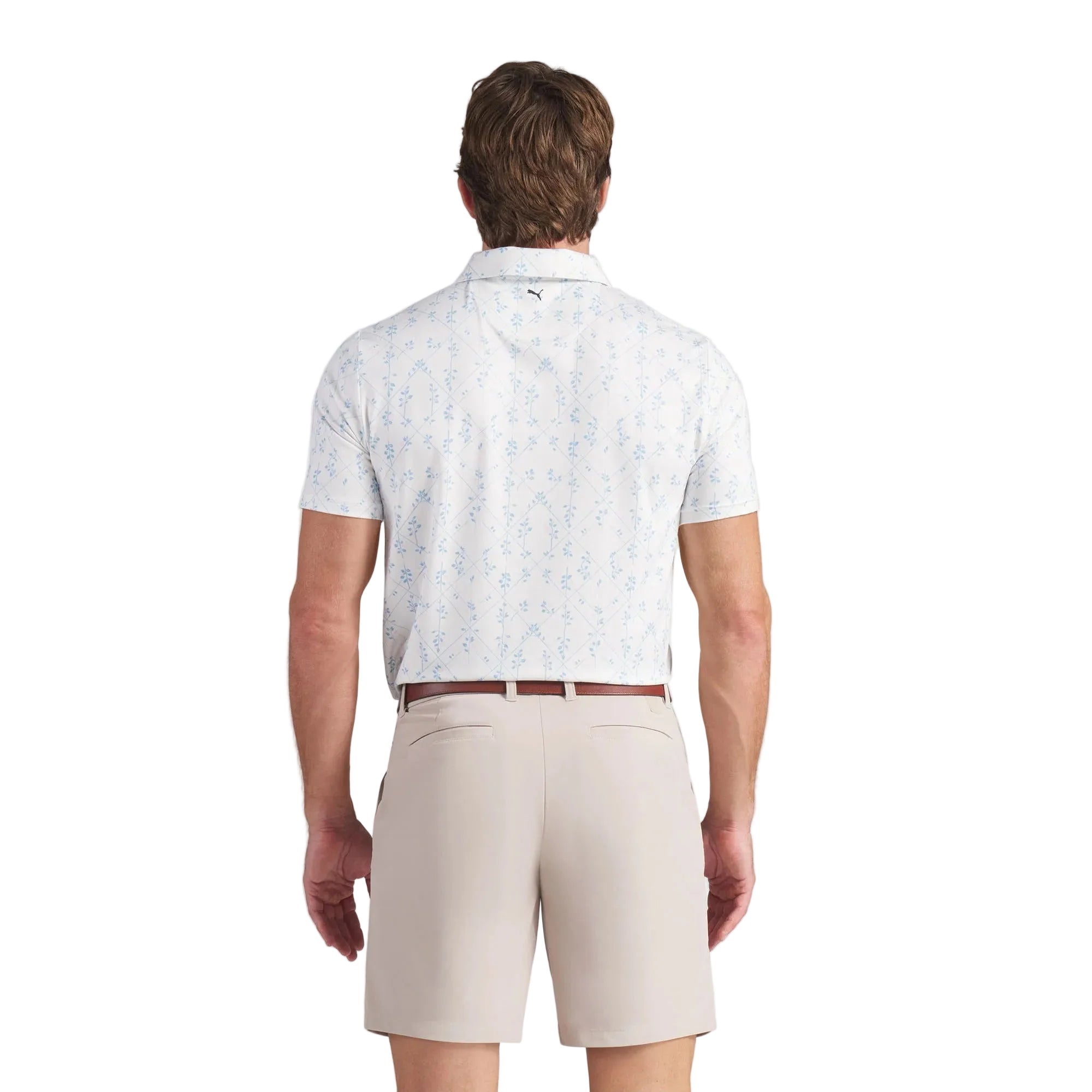 Puma CLOUDSPUN Argyle Bloom BN Golf Polo - White