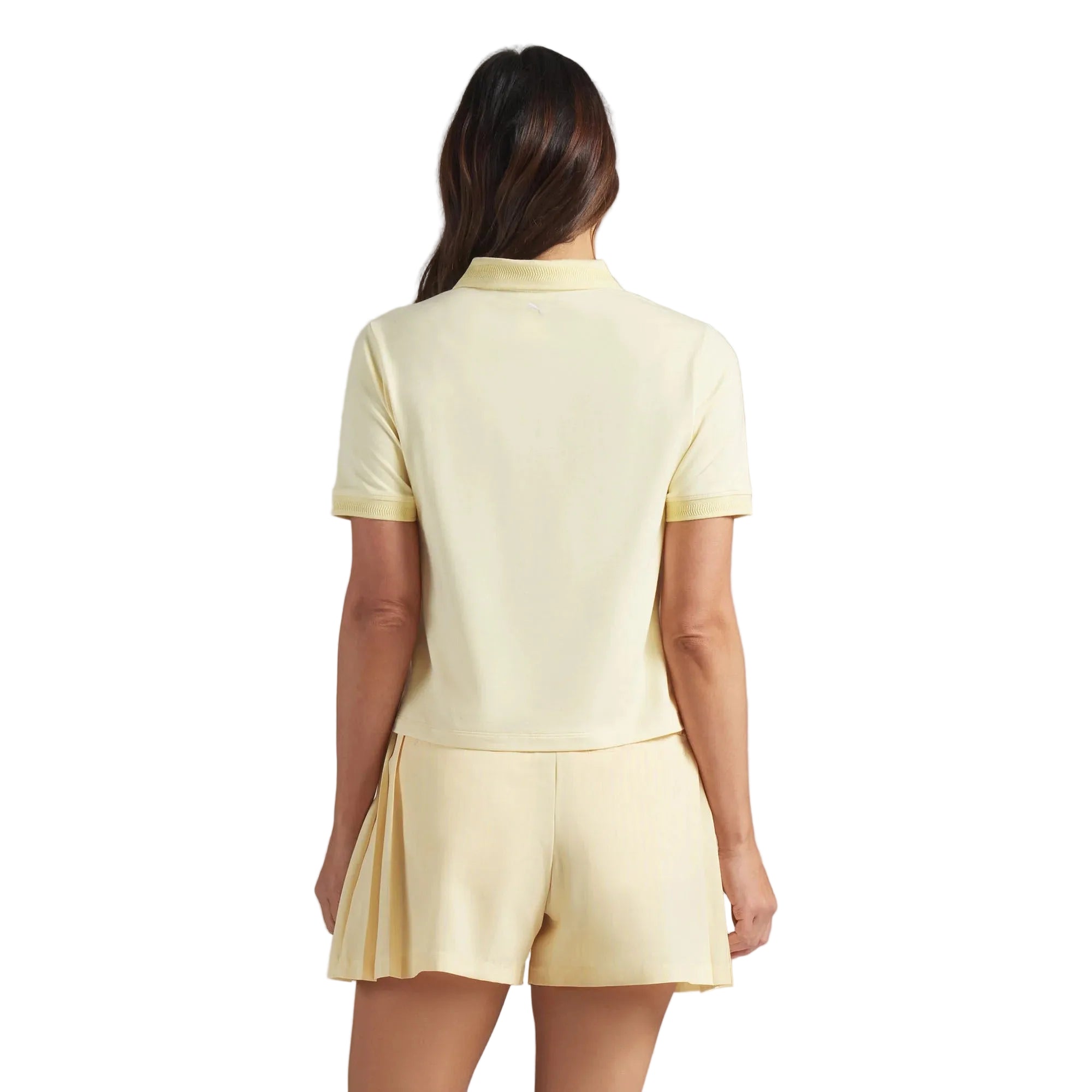 Puma Ladies PUMA x AP Modalon Short Sleeve Polo - Yellow