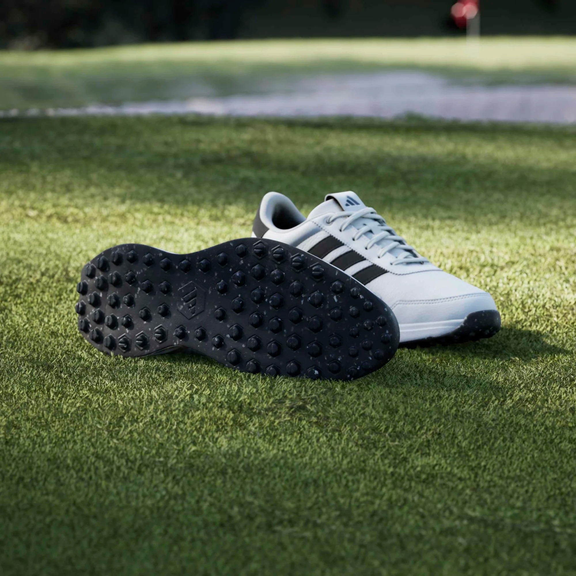 Adidas S2G 26 Leather Spikeless Golf Shoes - White/Black