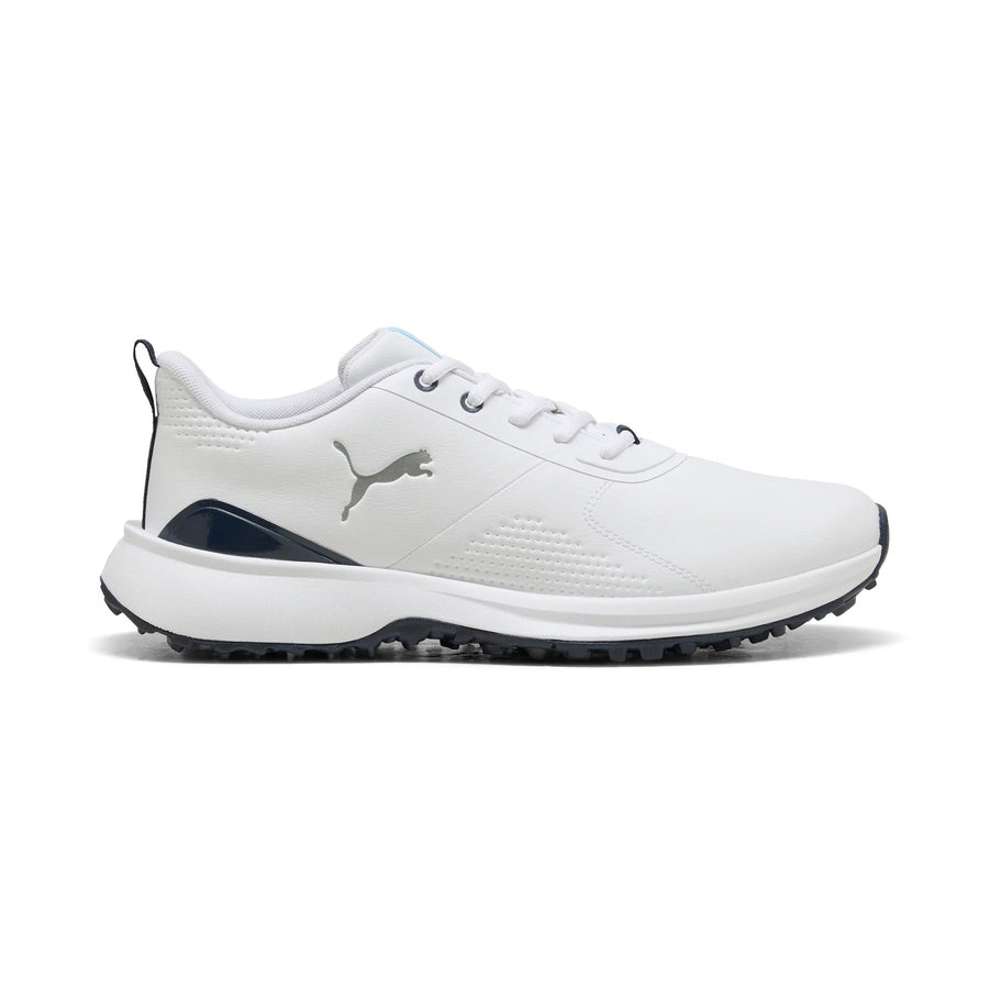 Puma Fusion Grip 6 Evo Spikeless Golf Shoes - White/Silver