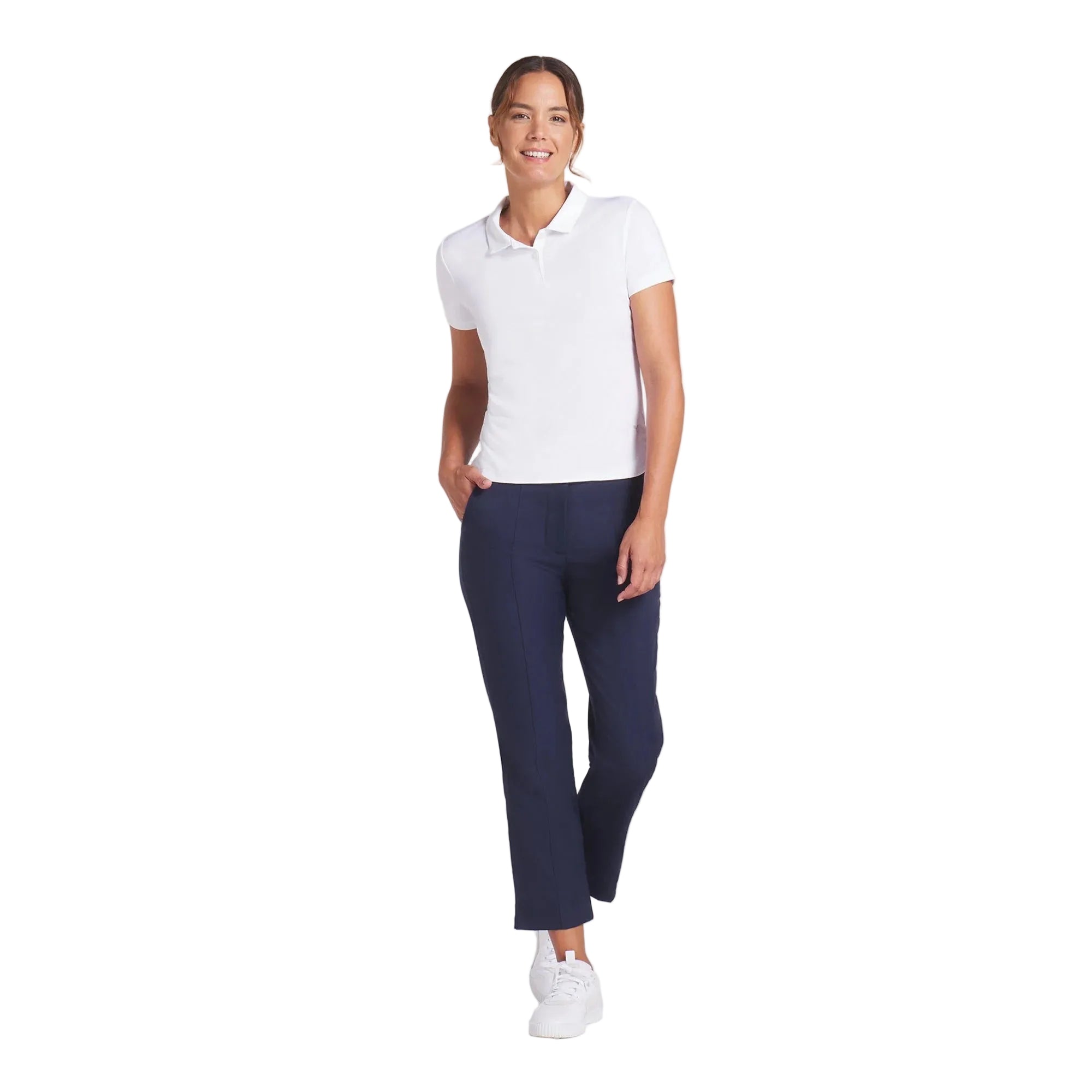 Puma Ladies Pure 2.0 Short Sleeve Polo - White
