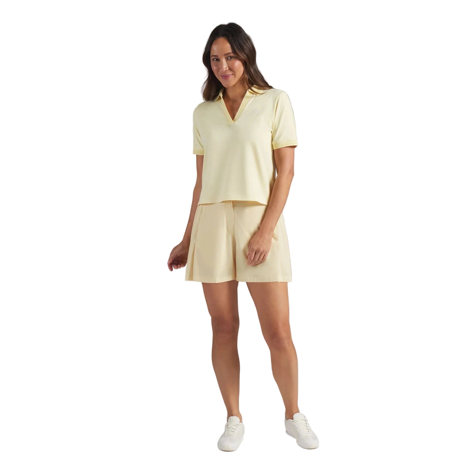 Puma Ladies PUMA x AP Modalon Short Sleeve Polo - Yellow