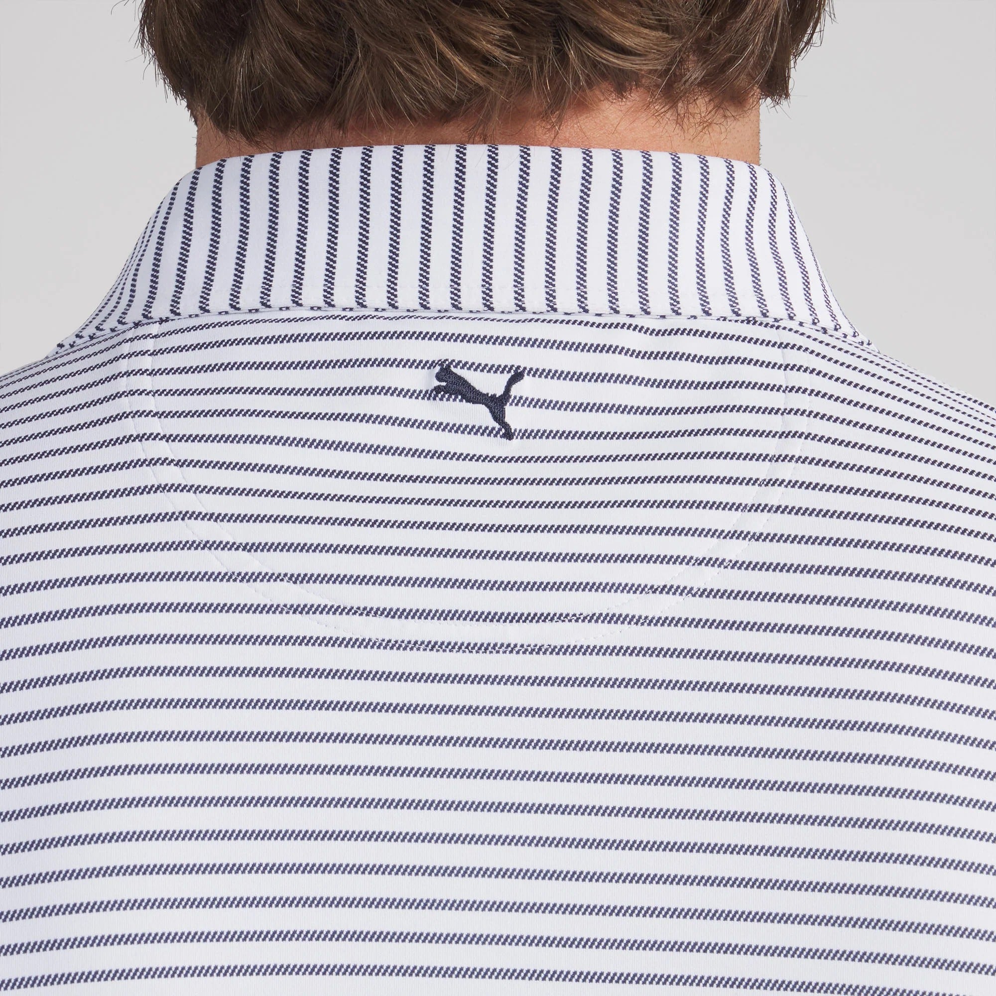 Puma BRRR Stripe Golf Polo - Navy