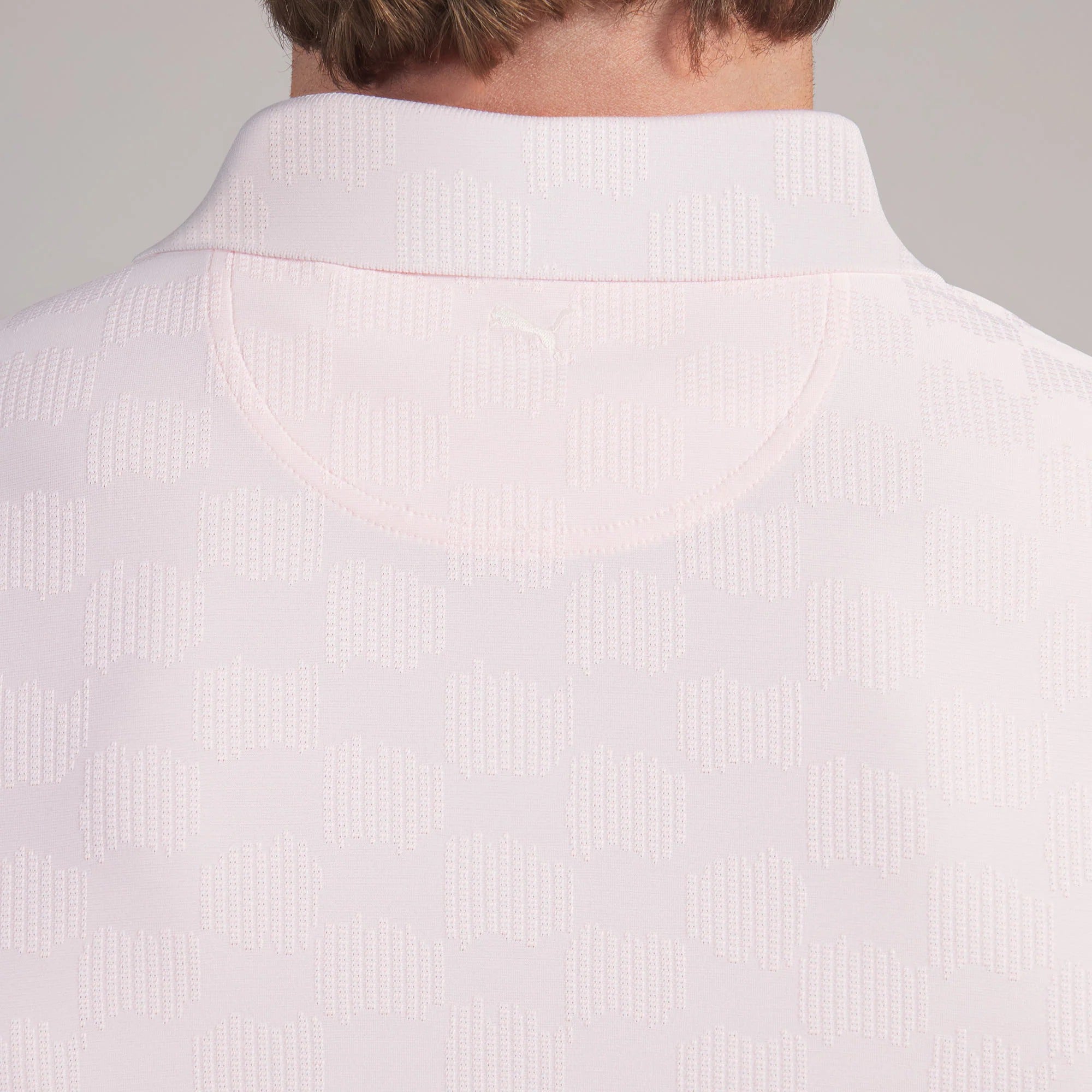 Puma MATTR Check Jacquard BN Golf Polo - Rose