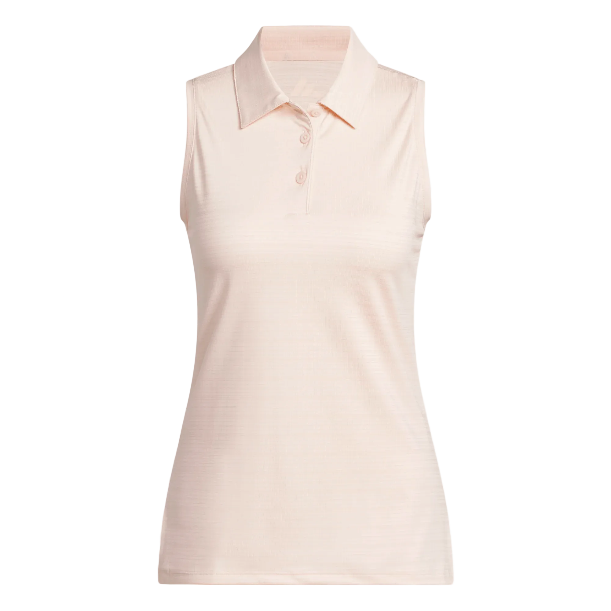 Adidas Ladies Ultimate365 Jacquard Sleeveless Polo Shirt - Pink