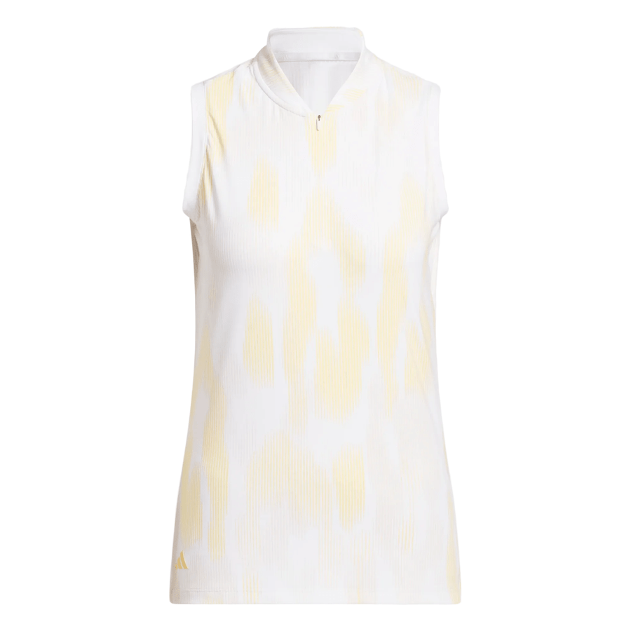Adidas Ladies Ultimate365 Tour Printed Sleeveless Polo Shirt