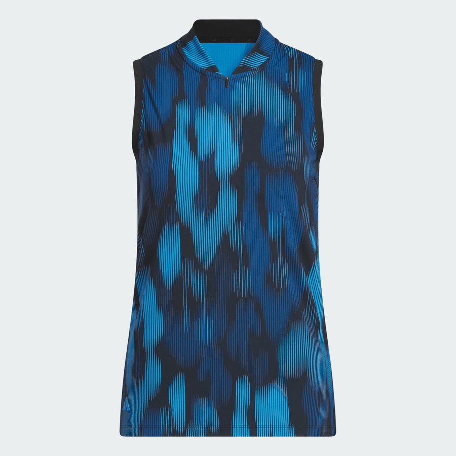 Adidas Ladies Ultimate365 Tour Printed Sleeveless Polo Shirt