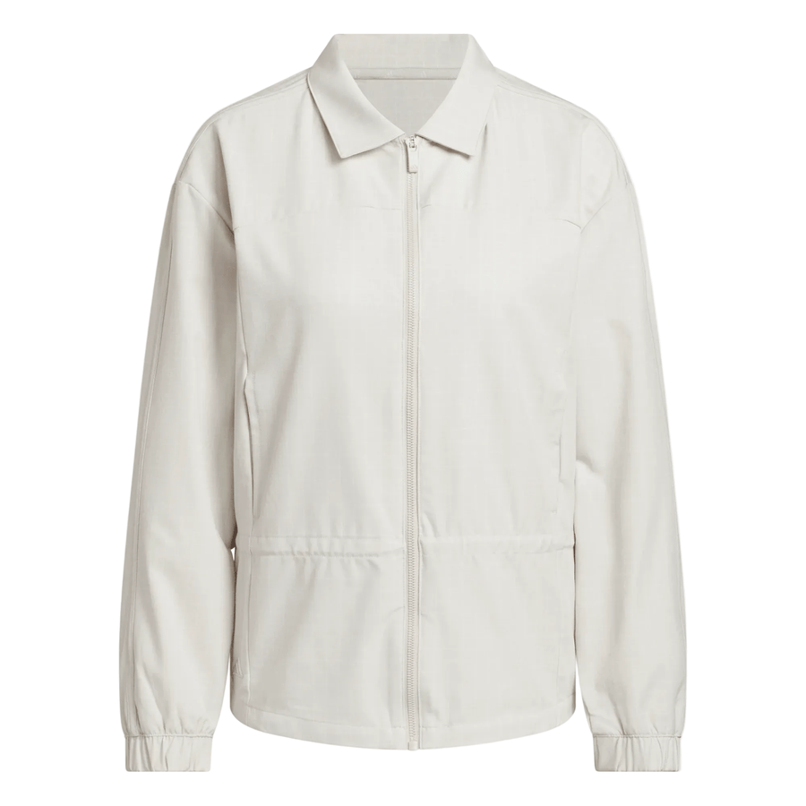 Adidas Ladies Ultimate365+ Peplum Grid Jacket - Beige