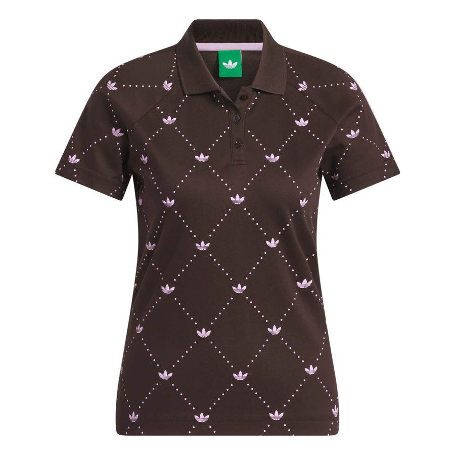 Polo femme Adidas Originals imprimé Trefoil