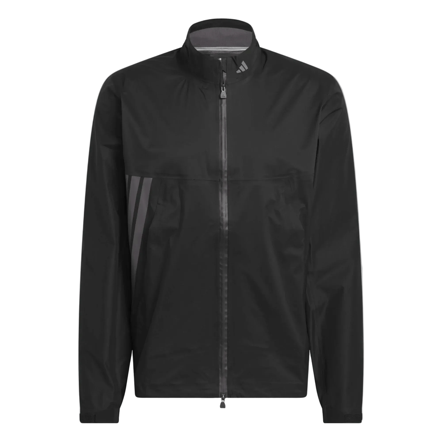 Adidas Climaproof+ Full-Zip Golf Rain Jacket - Black