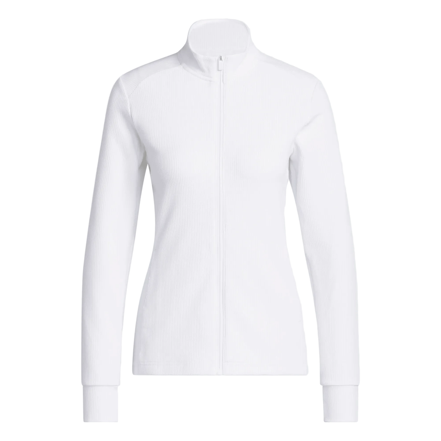 Adidas Ladies Textured Golf Jacket - White