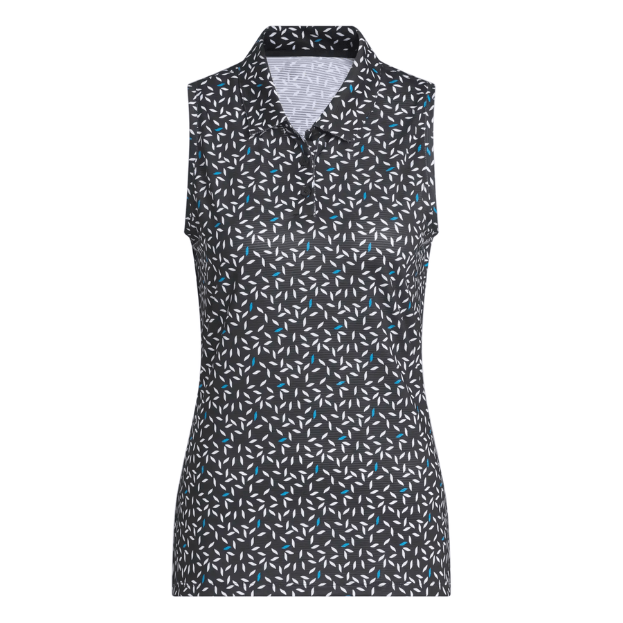 Adidas Ladies Ultimate365 Printed Ottoman Climacool Sleeveless Polo