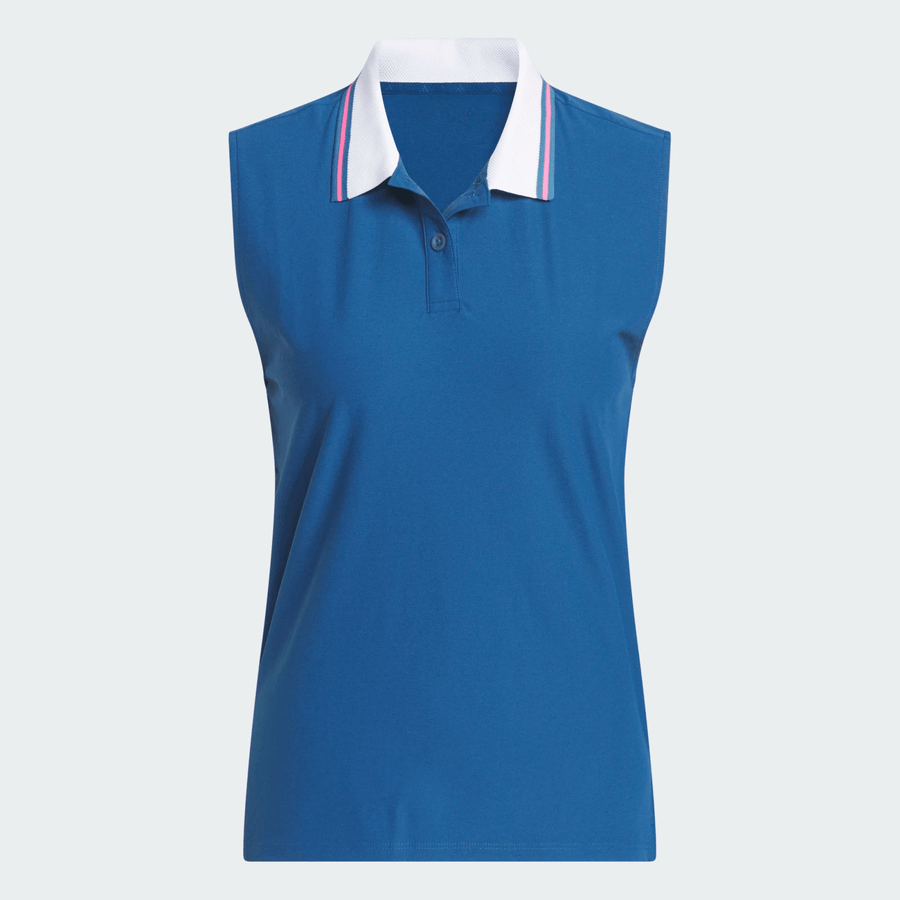 Adidas Ladies Beyond The Course Twistknit Sleeveless Polo Shirt