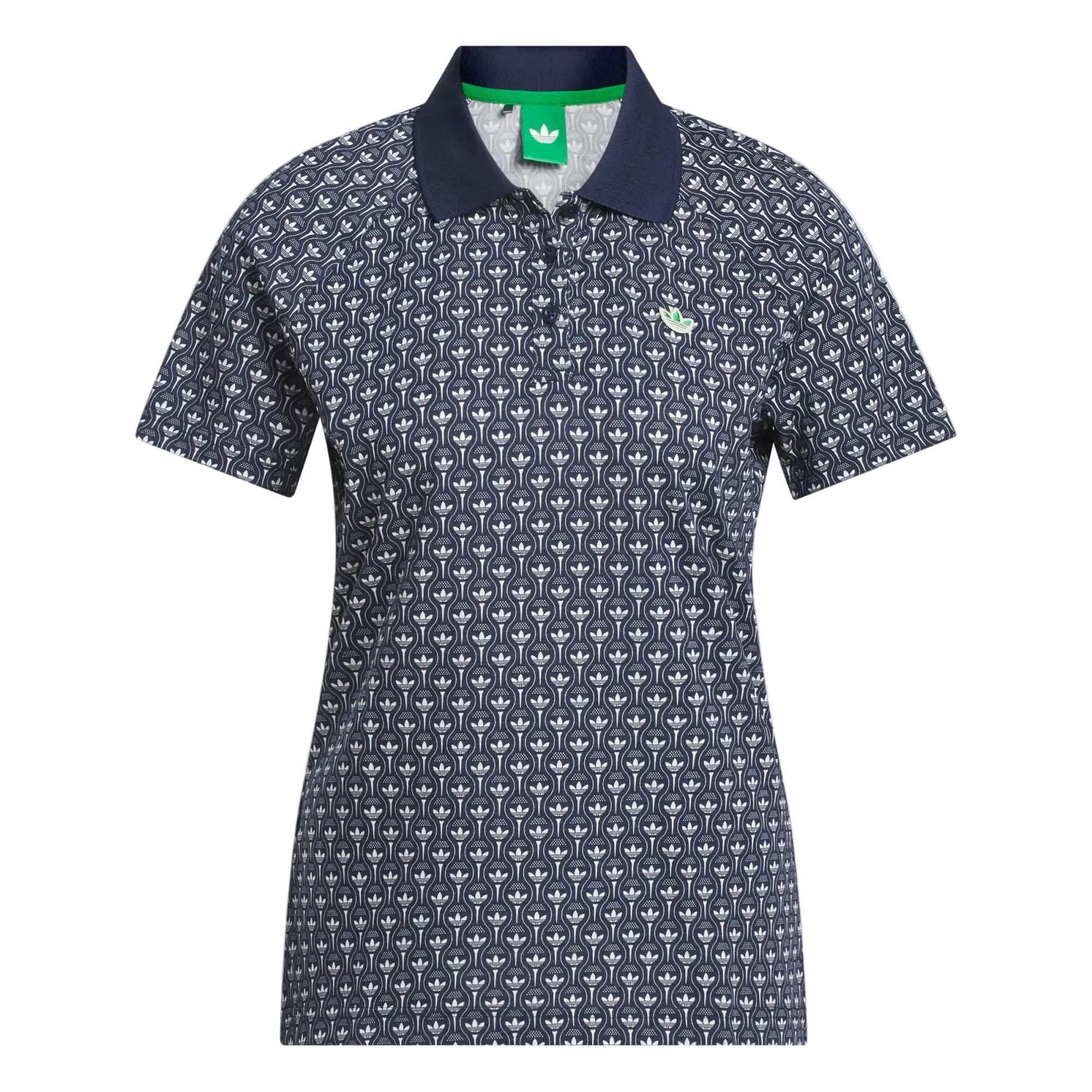 Adidas Ladies Originals All Over Trefoil Polo Shirt