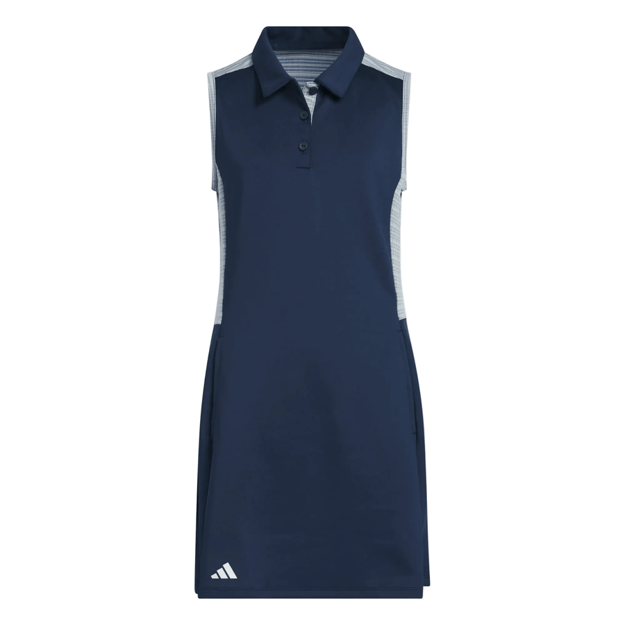 Adidas Girls Sleeveless Golf Dress - Navy
