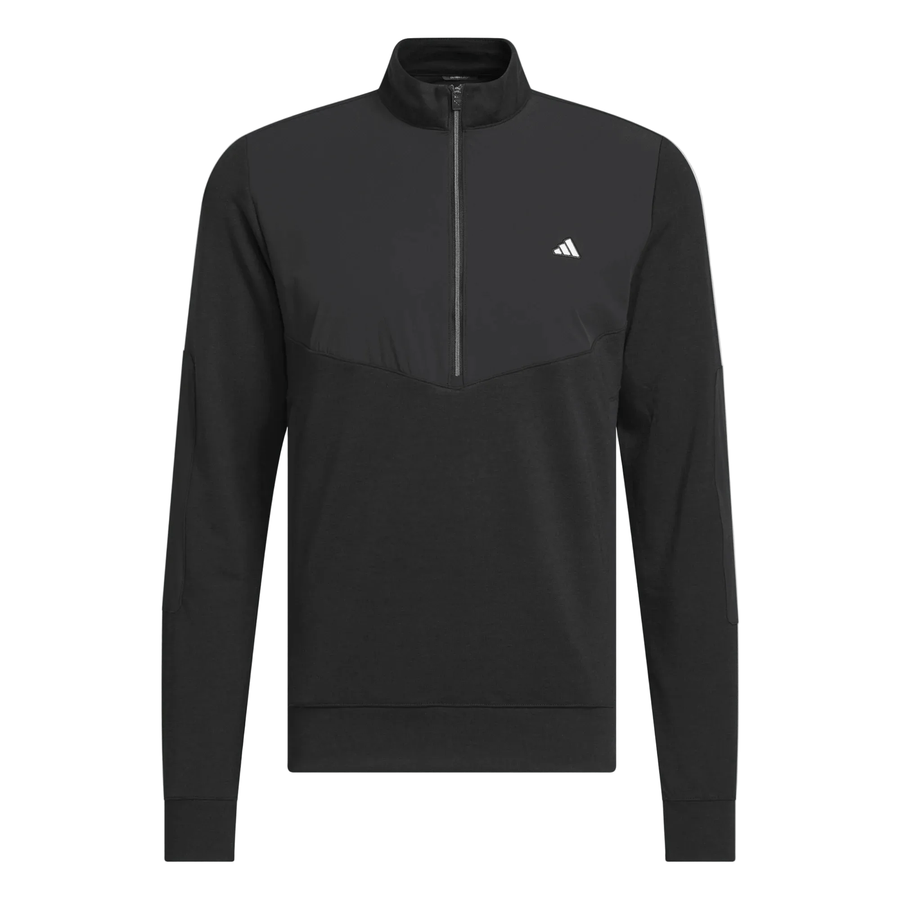 Adidas Ultimate365+ Course Control Hybrid Quarter-Zip Sweatshirt - Black