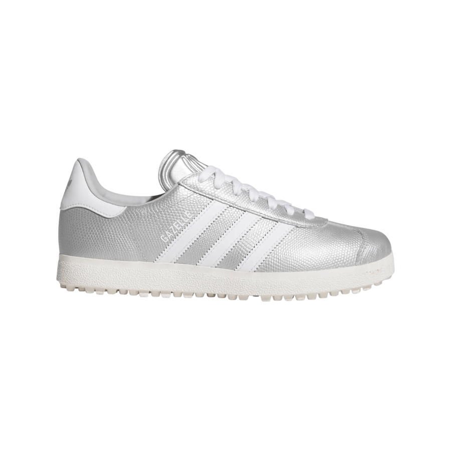 Adidas Ladies Gazelle Spikeless Golf Shoes - Silver/White