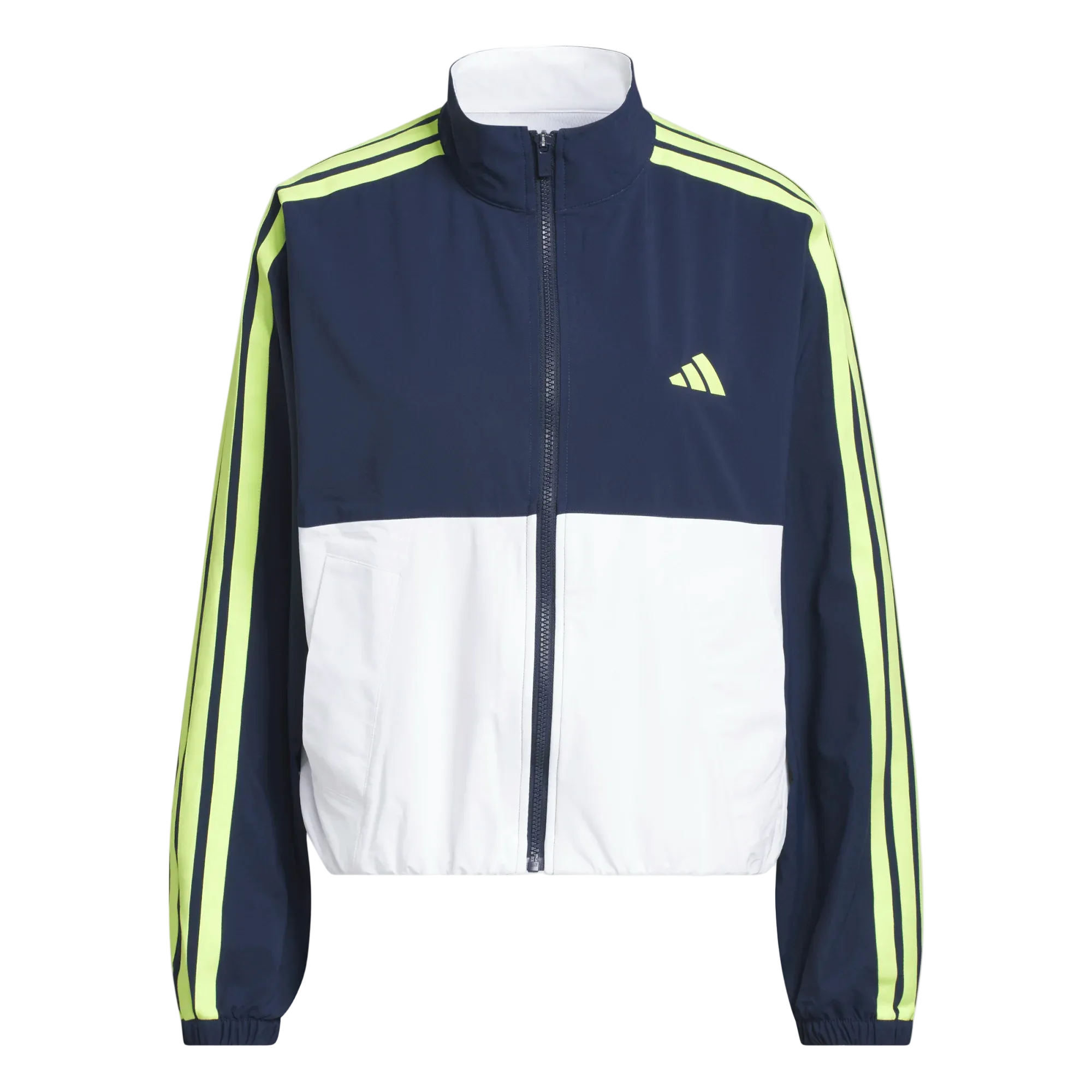 Adidas Ladies Beyond The Course Colorblock Twistweave Full-Zip Jacket - Navy/White