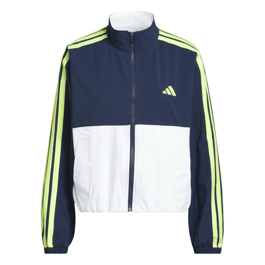 Adidas Ladies Beyond The Course Colorblock Twistweave Full-Zip Jacket - Navy/White