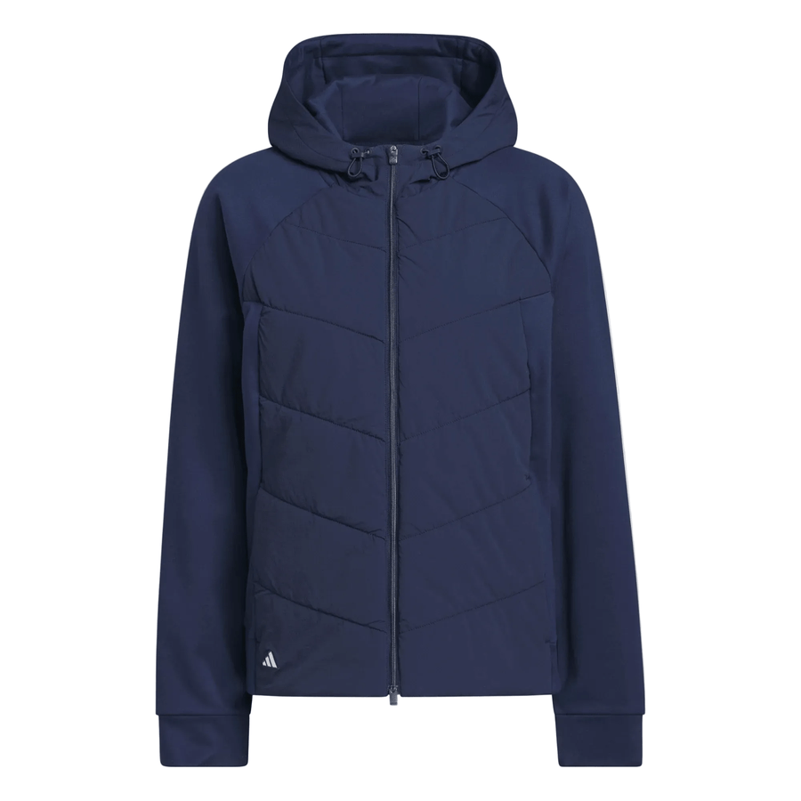 Adidas Ladies Ultimate365+ Course Control Quilted Hooded Jacket - Navy