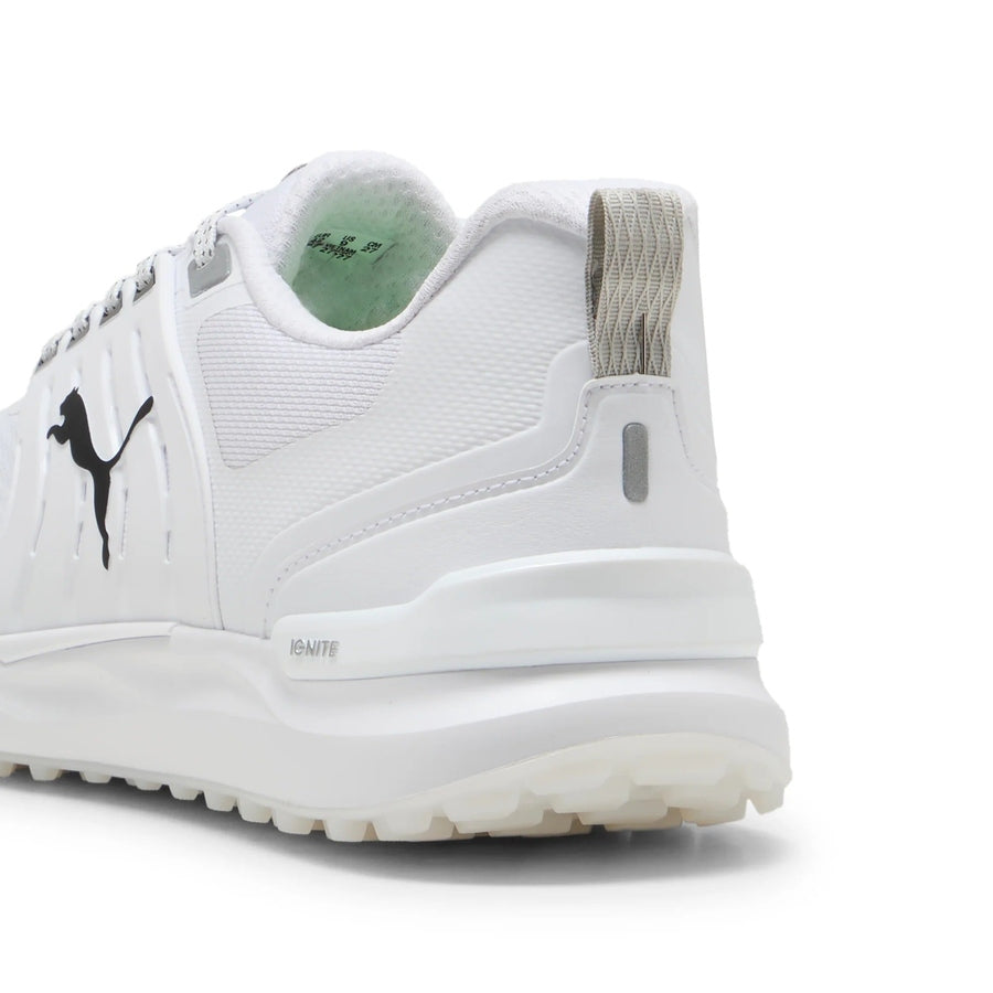 Puma Ignite Elevate 2 Wide Spikeless Golf Shoes - White/Black