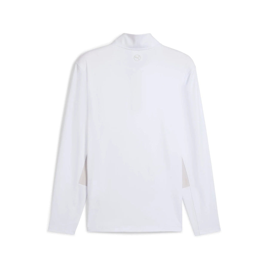 Puma Pure 2.0 1/4 Zip Golf Pullover - White