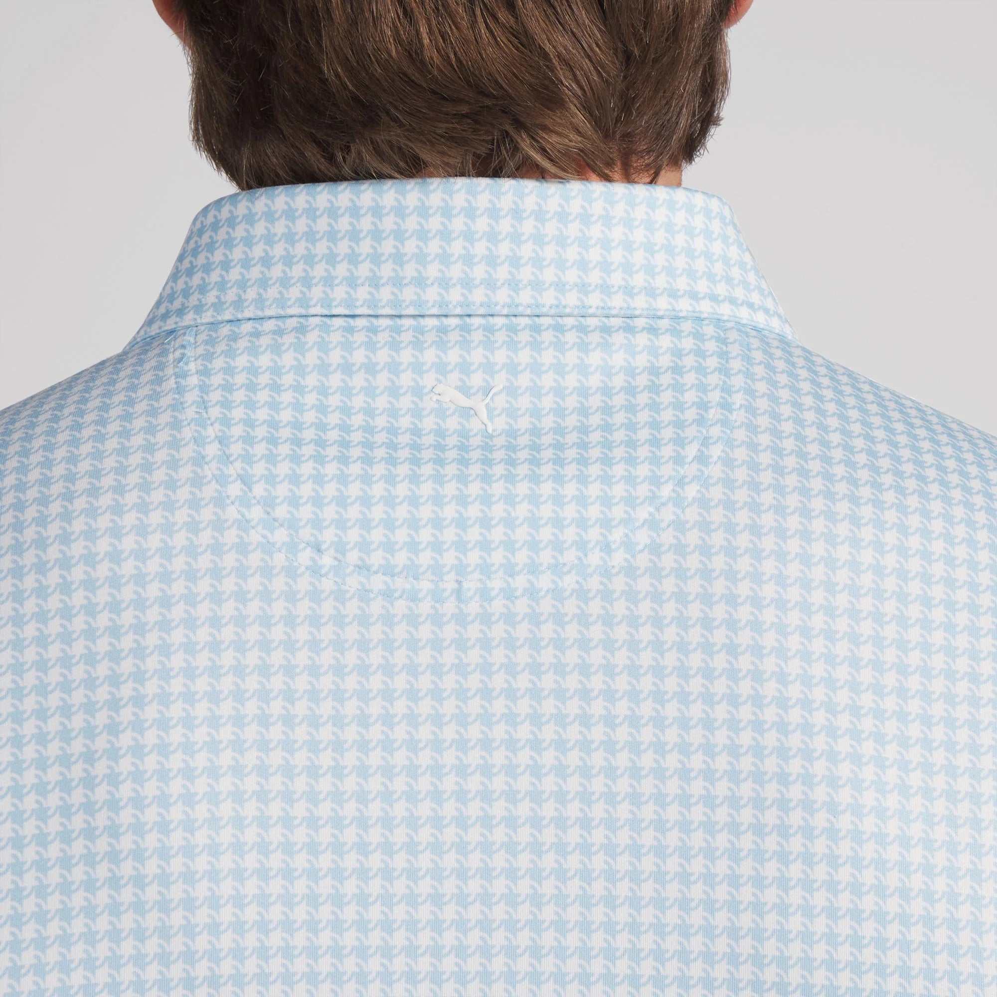 Puma CLOUDSPUN Mono Check BN Golf Polo - Blue