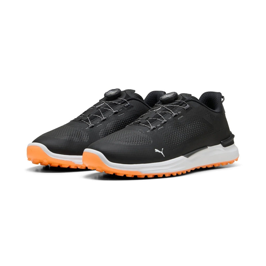 Puma Ignite Elevate 2 Disc Spikeless Golf Shoes - Black/Orange