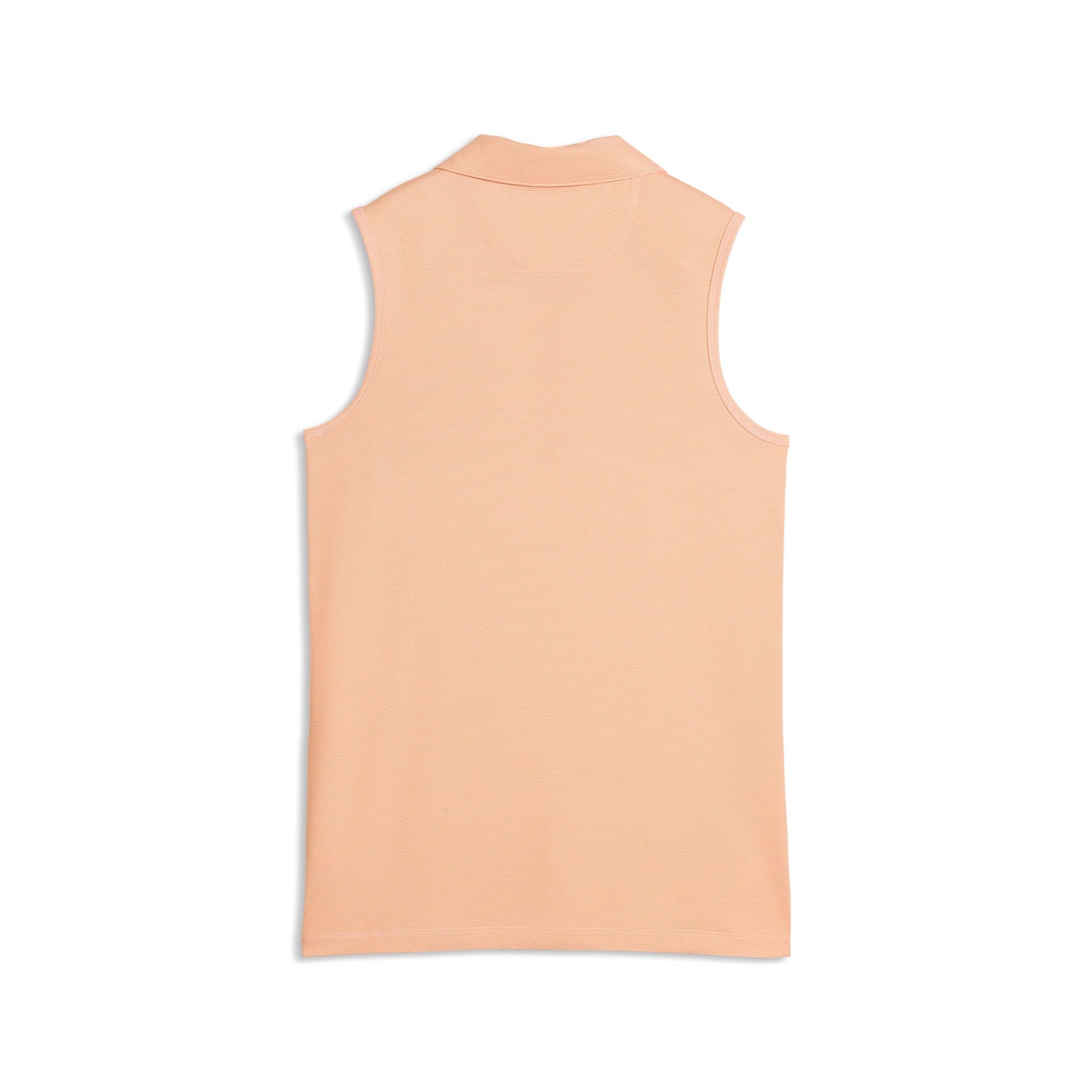 Puma Ladies Birdseye Sleeveless Golf Polo - Orange