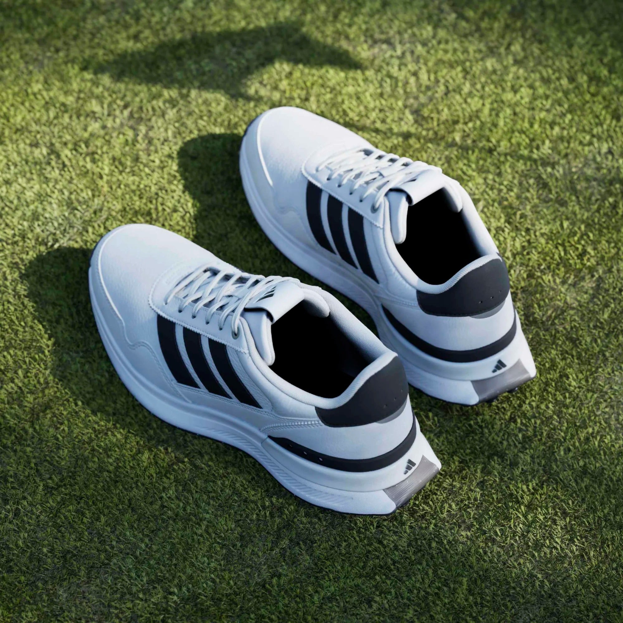 Adidas S2G 26 Leather Spikeless Golf Shoes - White/Black