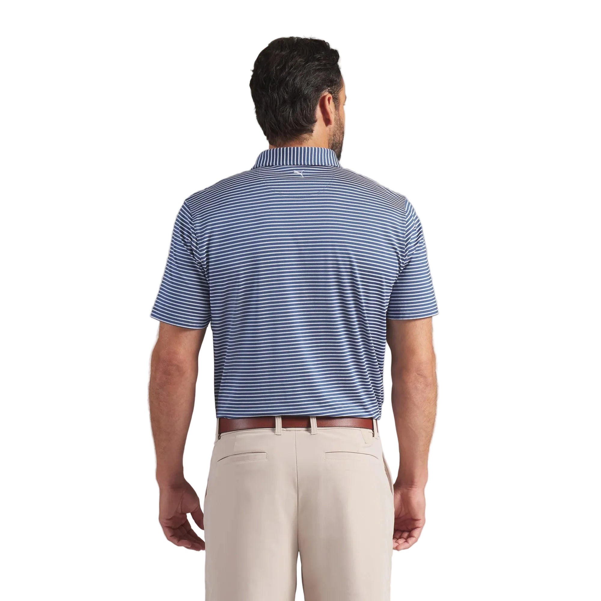 Puma BRRR Stripe Golf Polo - Indigo