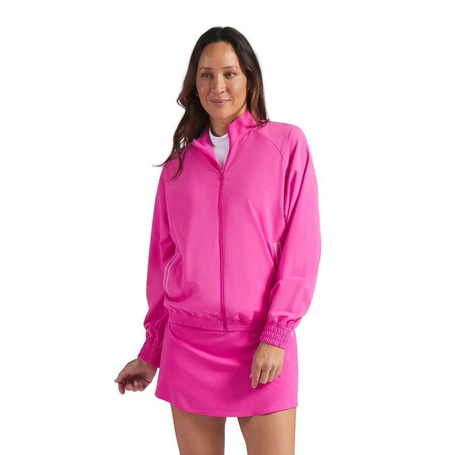 Puma Ladies Full-Zip Wind Golf Jacket - Pink