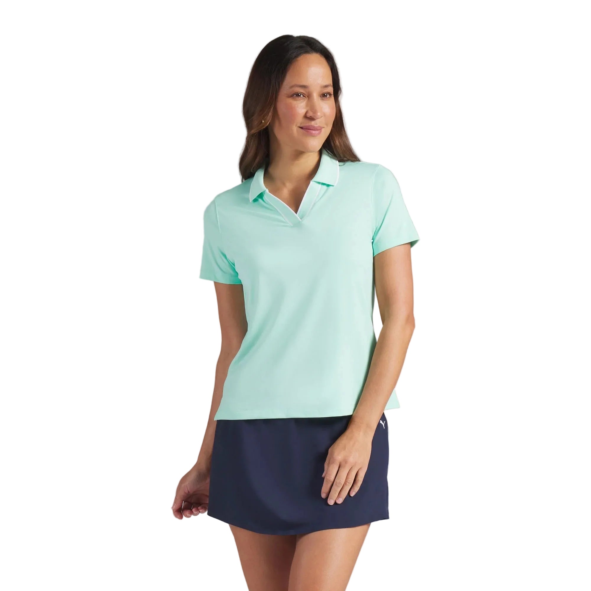 Puma Ladies CLOUDSPUN Essential Short Sleeve Golf Polo - Mint