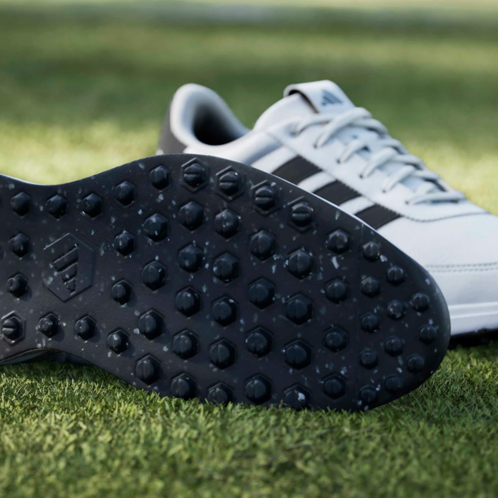 Adidas S2G 26 Leather Spikeless Golf Shoes - White/Black