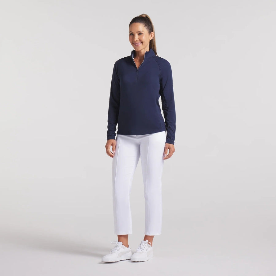 Puma Ladies Pure 2.0 1/4 Zip Pullover - Navy