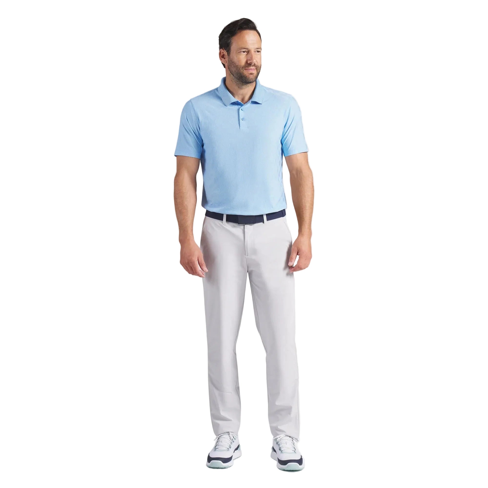Puma MATTR Check Jacquard BN Golf Polo - Blue